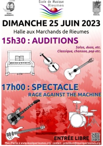 Concert et auditions de l'école de musique de Rieumes
